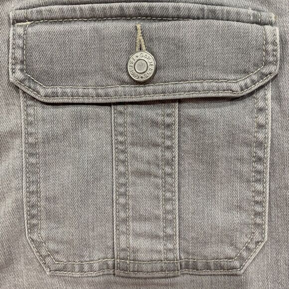 GAP Sz 16 Jeans Grey Straight Leg High Rise Flap Back Pockets Flat Front Women’s - Picture 5 of 11